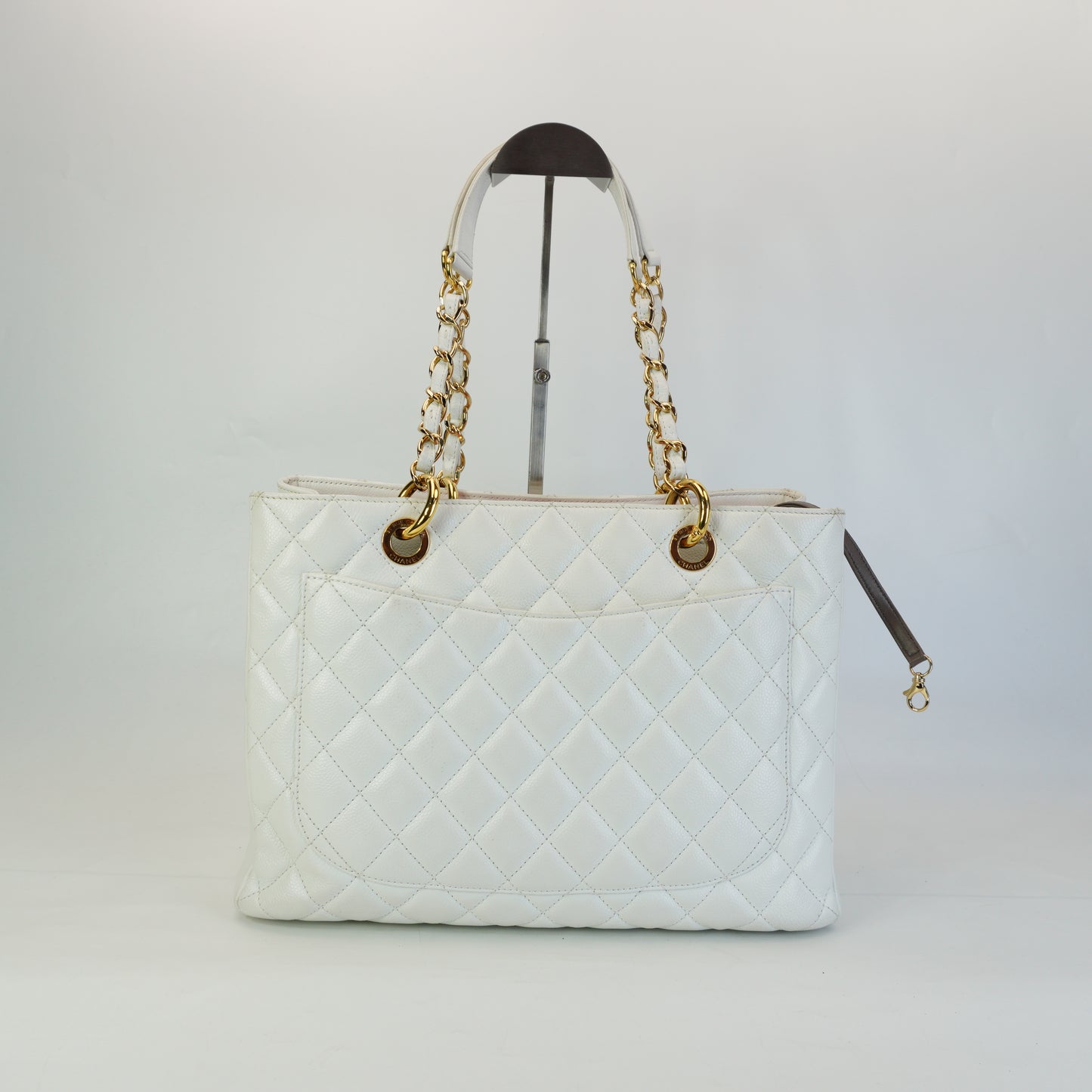 Chanel GST GHW Medium White