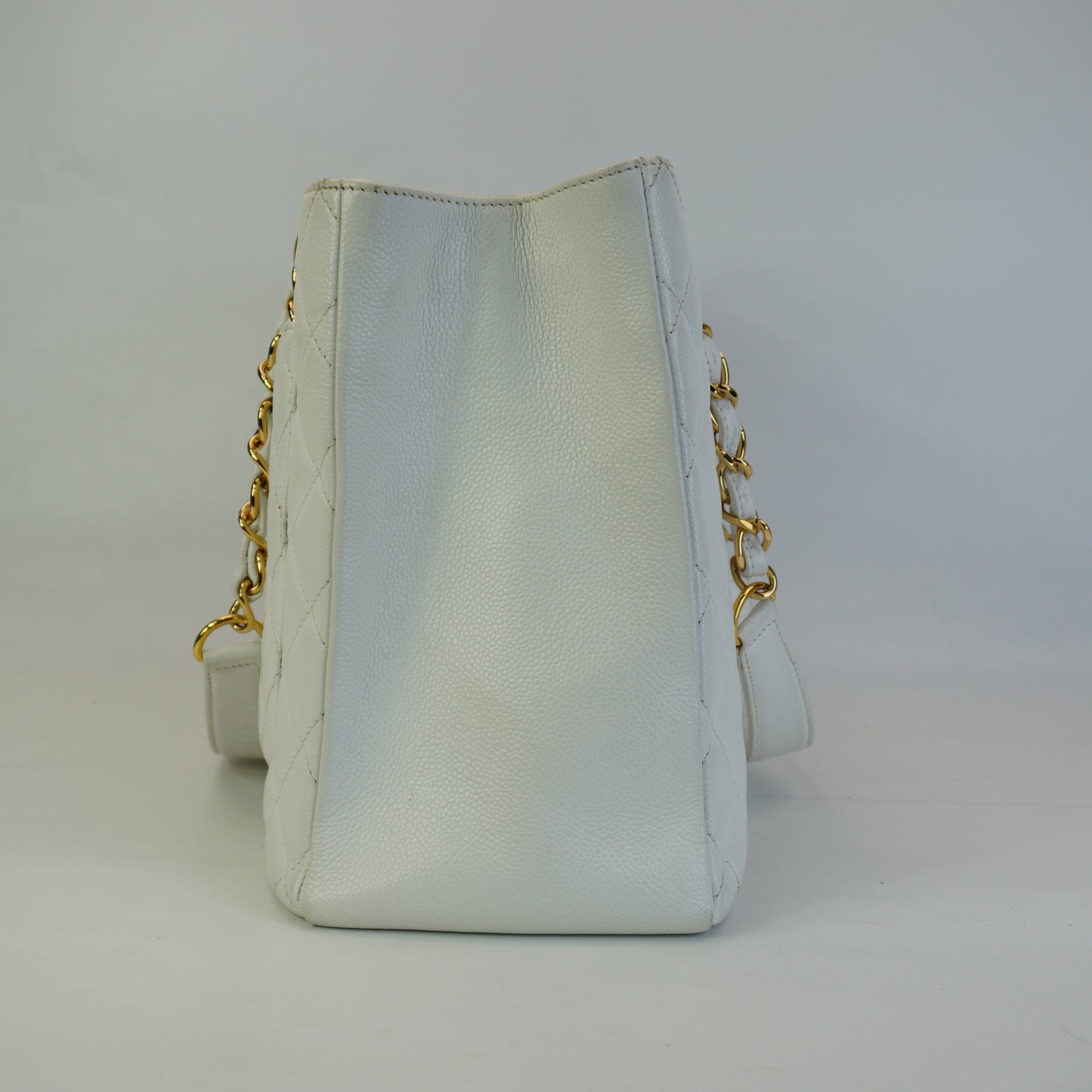 Chanel GST GHW Medium White