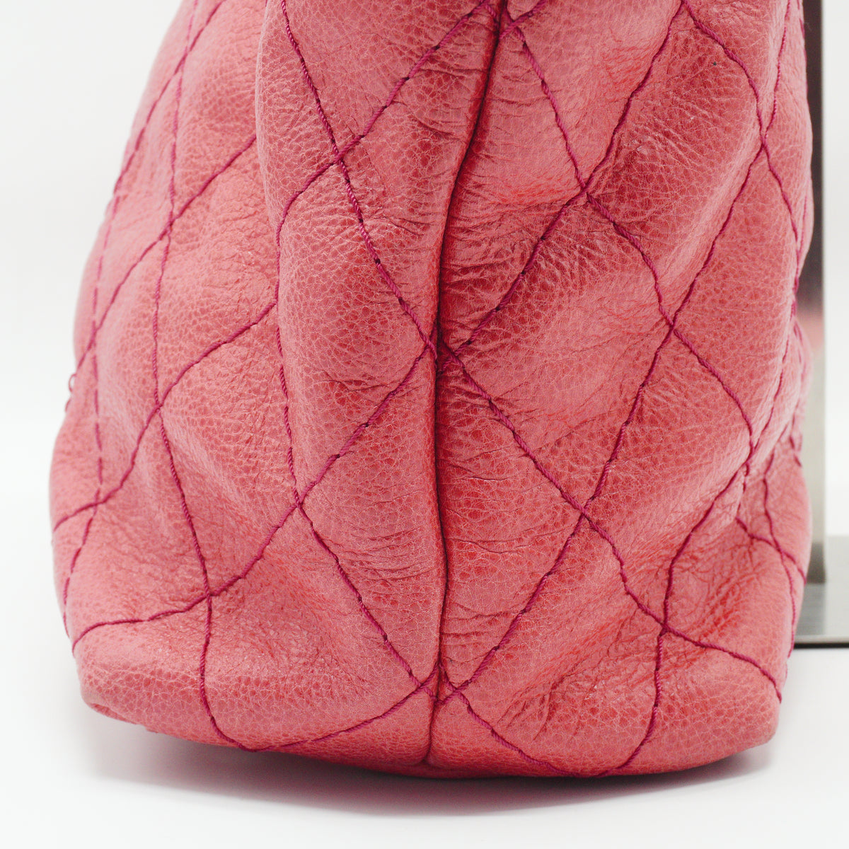 Chanel On The Road Tote Bag Large Calfskin Coral Pink SHW
