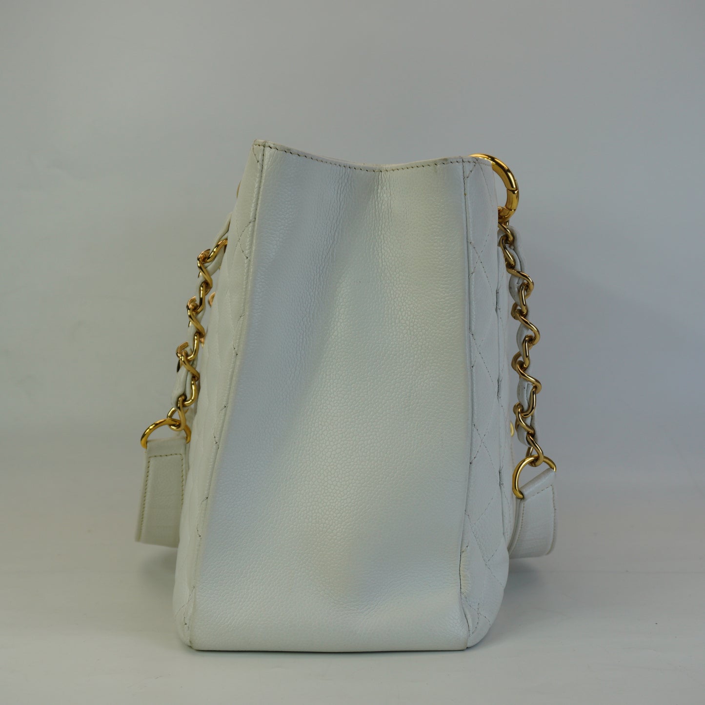 Chanel GST GHW Medium White