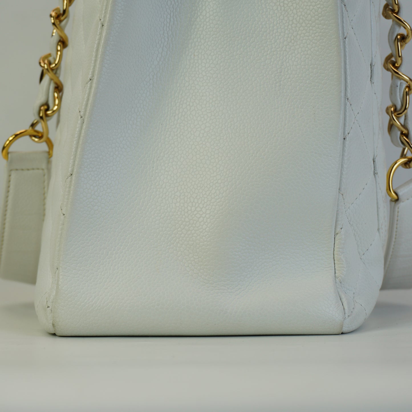 Chanel GST GHW Medium White