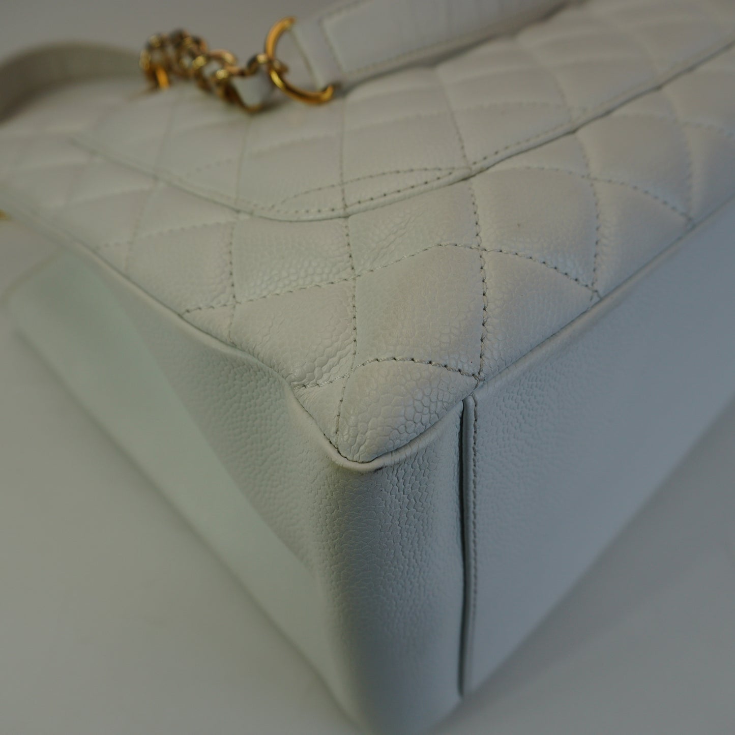 Chanel GST GHW Medium White