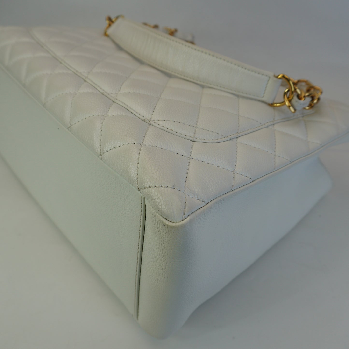 Chanel GST GHW Medium White