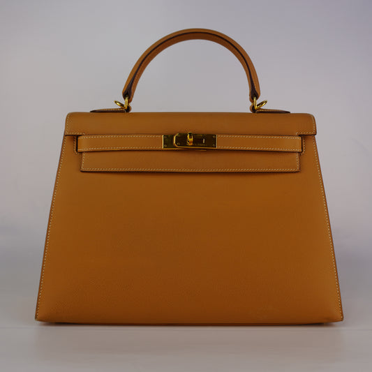 Hermes Kelly Sellier Epsom Beige with Strap