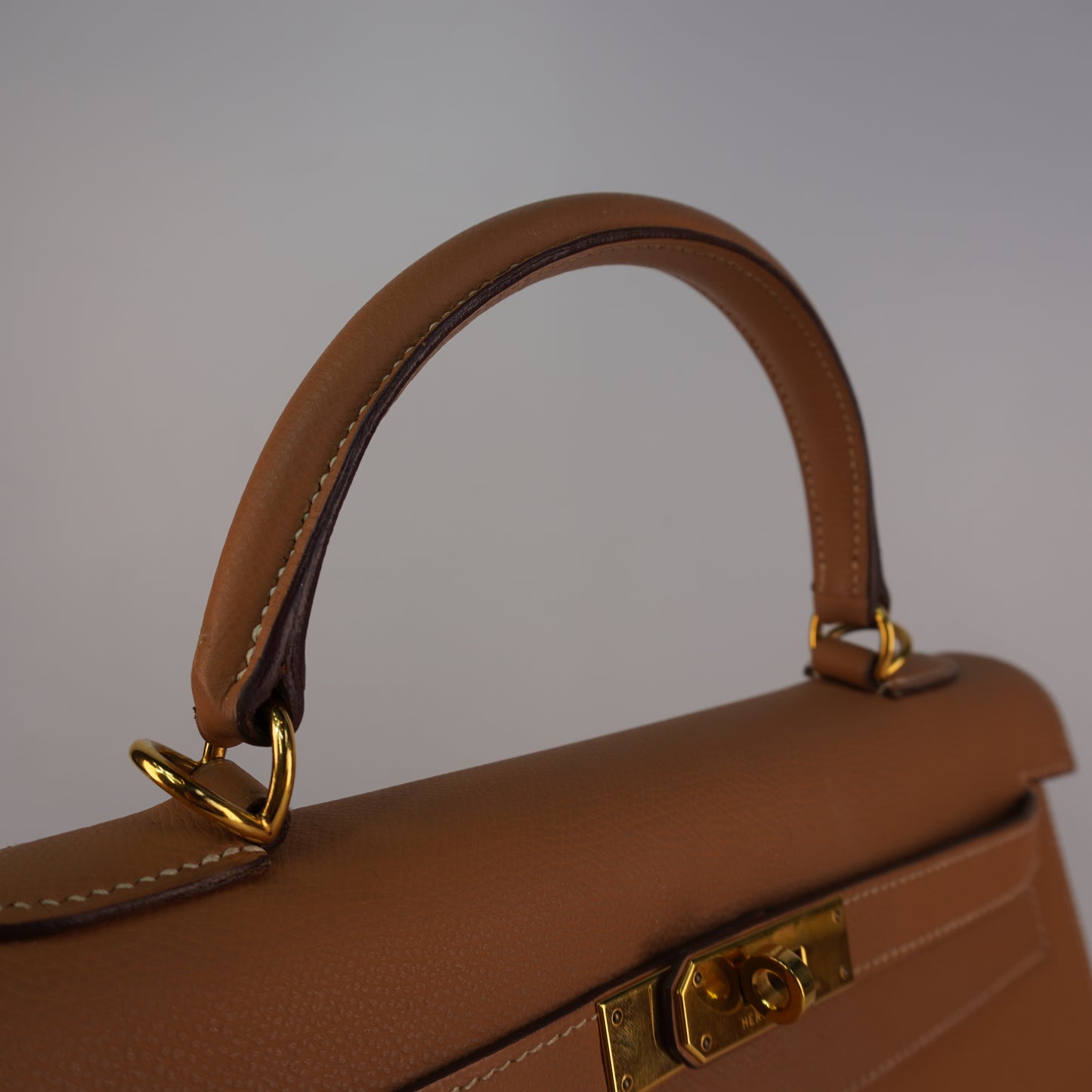 Hermes Kelly Sellier Epsom Beige with Strap
