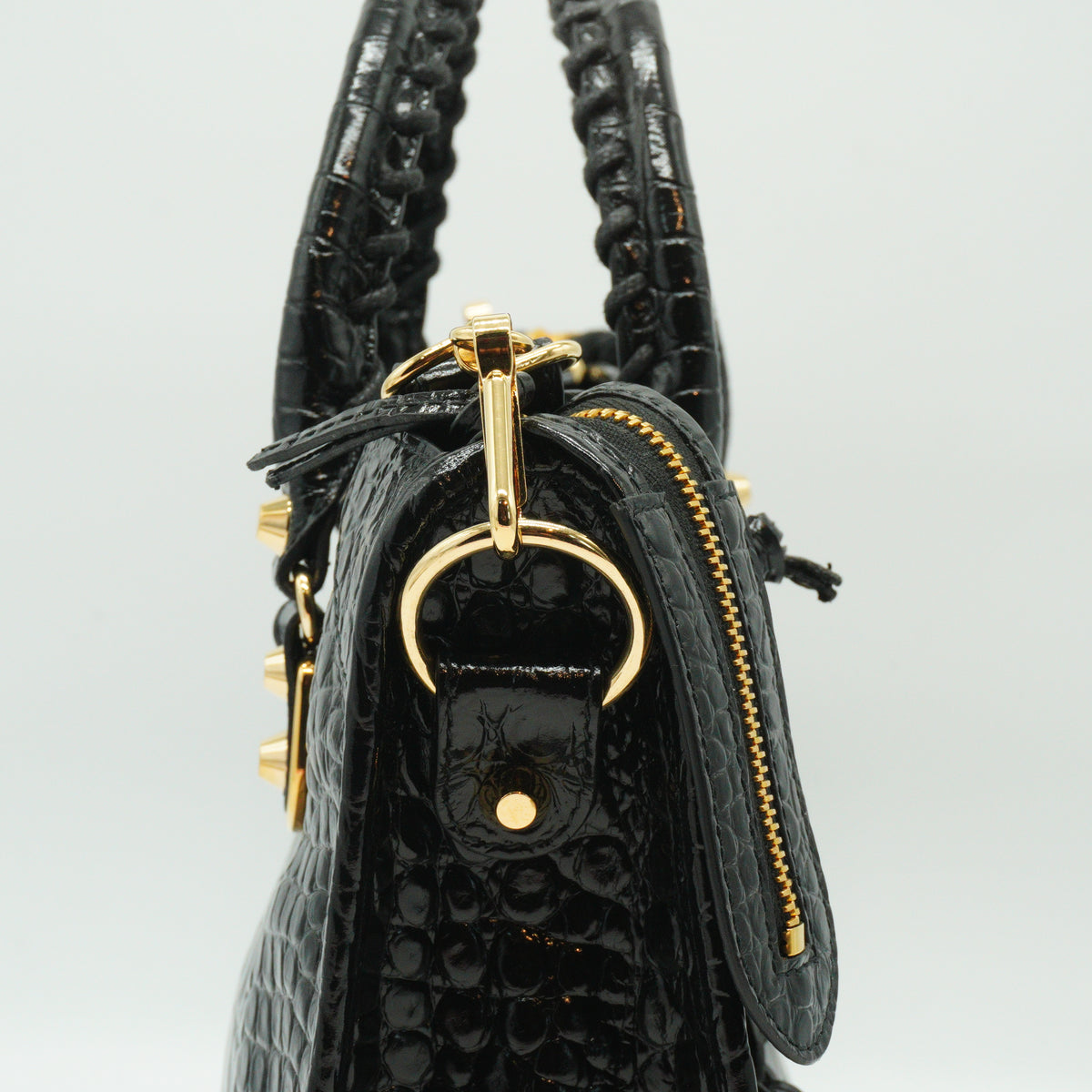 Balenciaga Metallic Edge City Bag Black Medium GHW