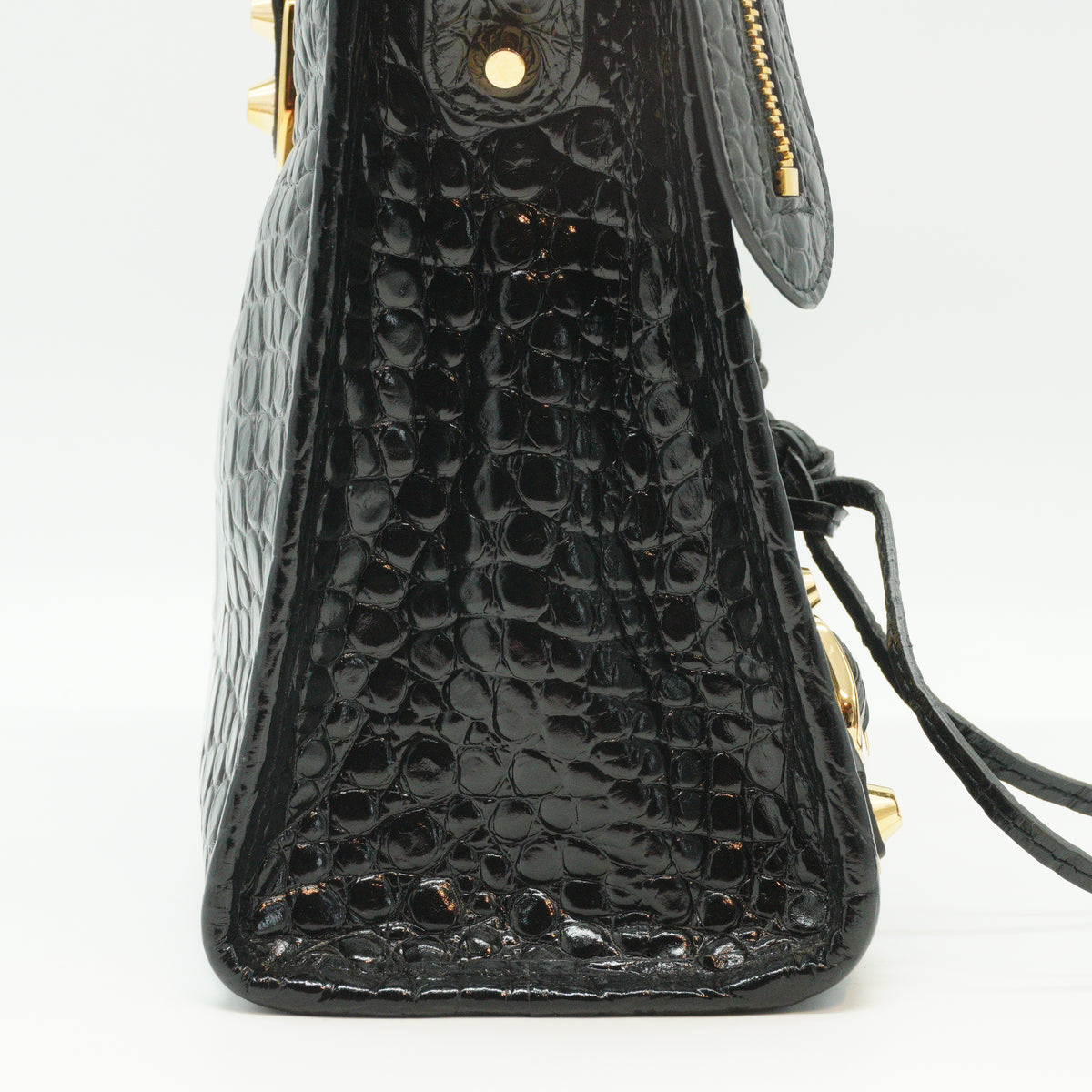 Balenciaga Metallic Edge City Bag Black Medium GHW