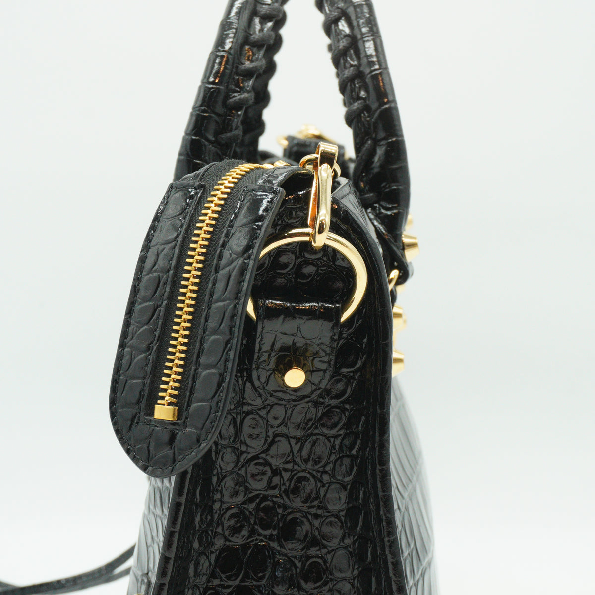 Balenciaga Metallic Edge City Bag Black Medium GHW