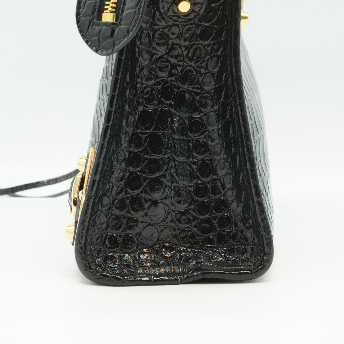 Balenciaga Metallic Edge City Bag Black Medium GHW