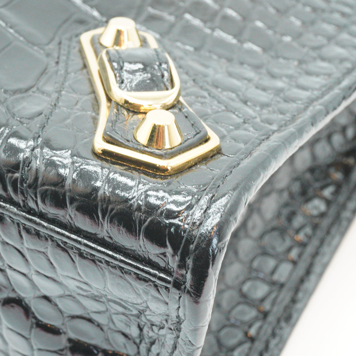 Balenciaga Metallic Edge City Bag Black Medium GHW