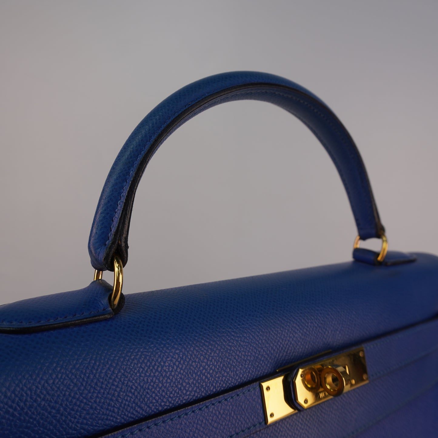 Hermes Kelly Sellier Epsom Blue without Strap