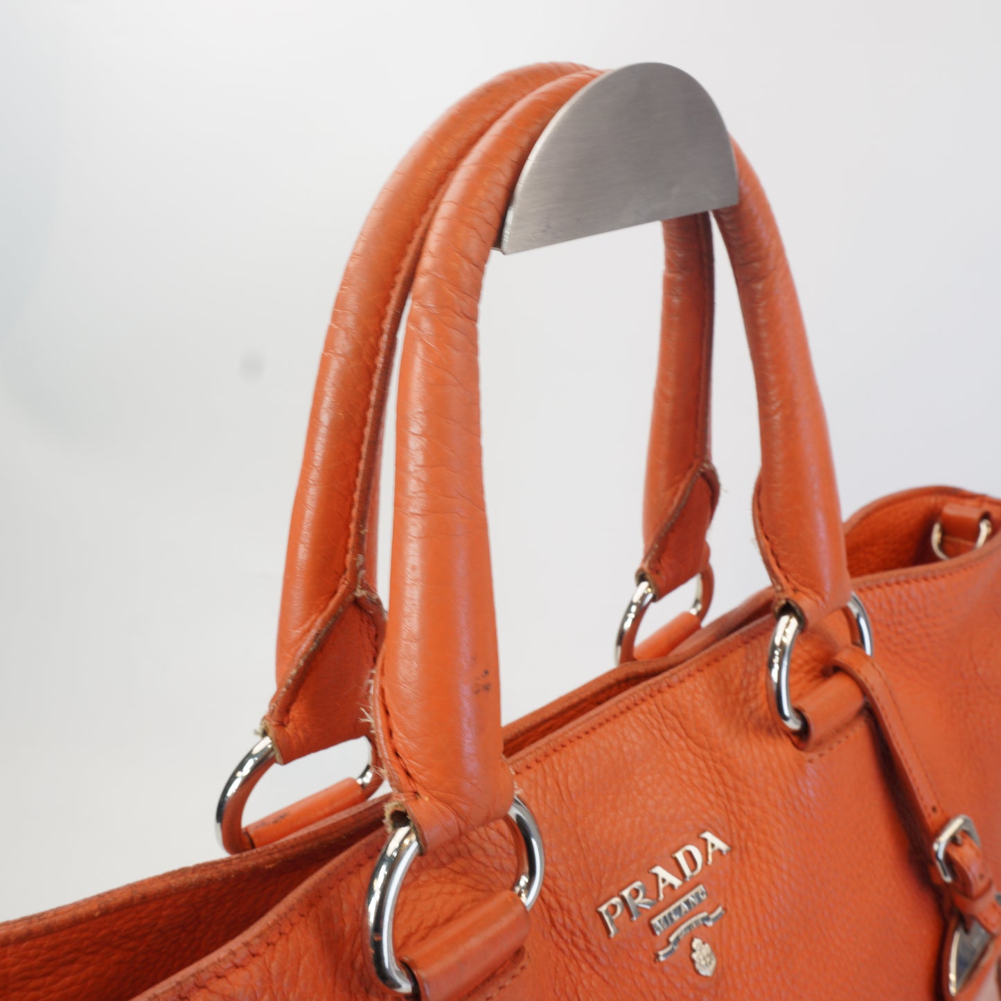 Prada Vitello Daino Convetible Shopping Tote SHW Large