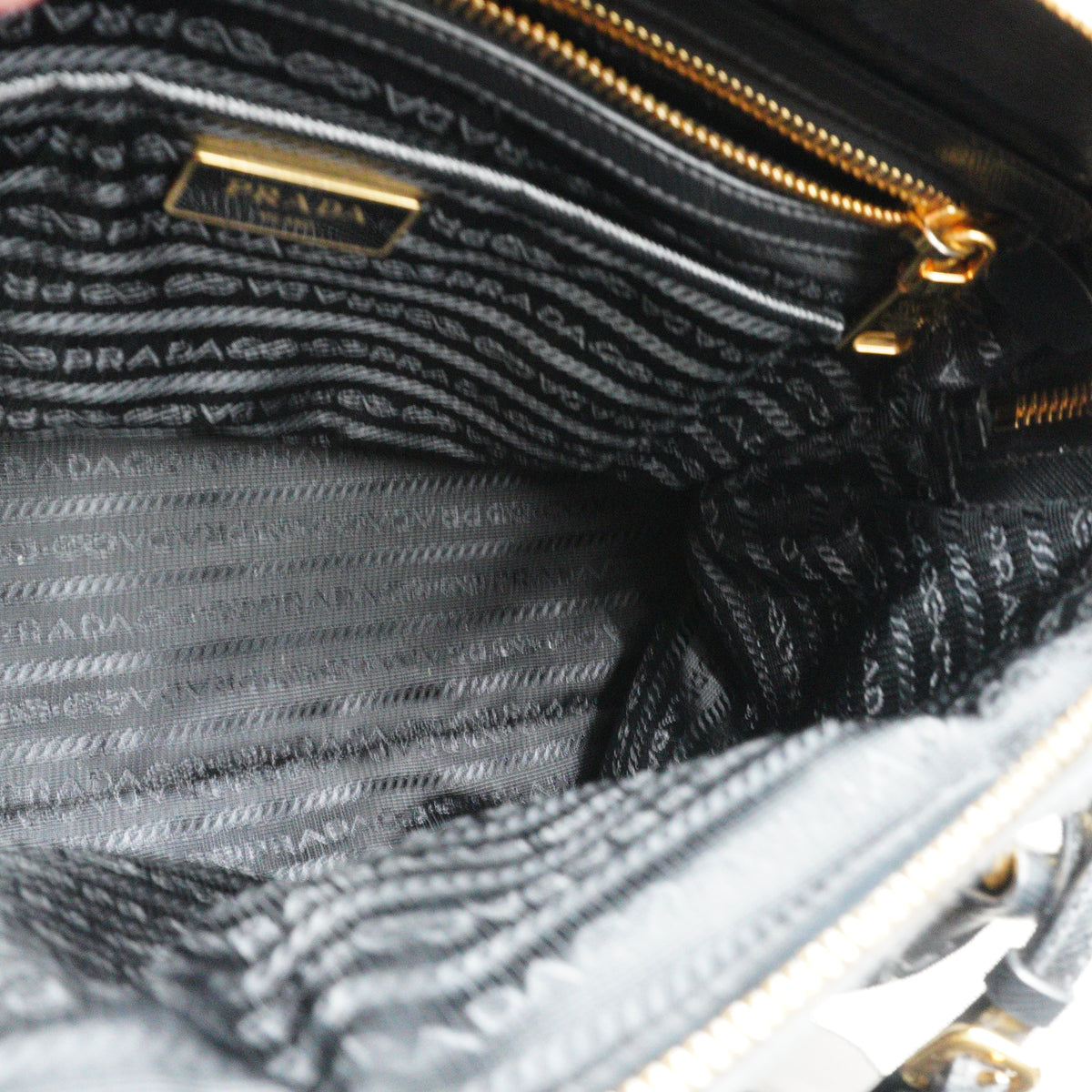 Prada Tessuto Nlyon Saffiano Dome GHW Medium