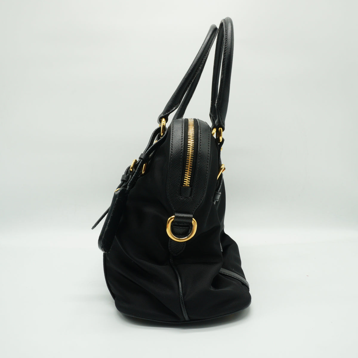 Prada Tessuto Nlyon Saffiano Dome GHW Medium