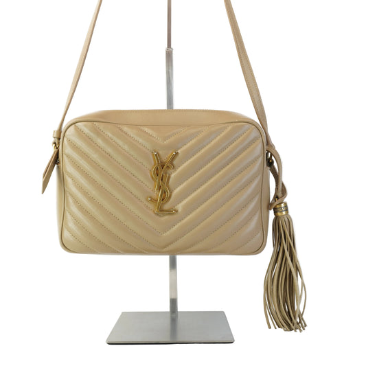 YSL	Lou Camera Bag Iconic Beige