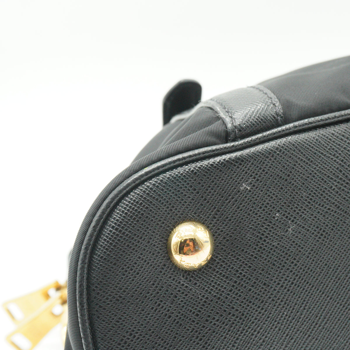 Prada Tessuto Nlyon Saffiano Dome GHW Medium