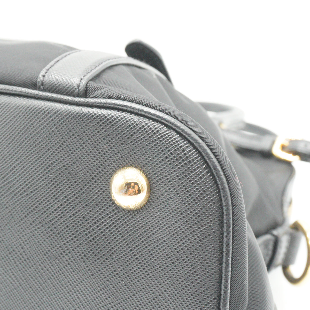 Prada Tessuto Nlyon Saffiano Dome GHW Medium
