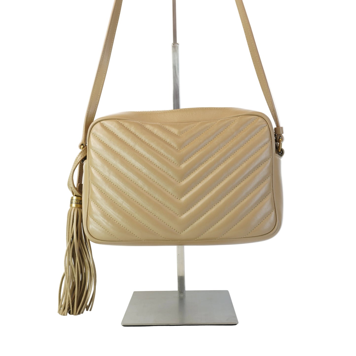 YSL	Lou Camera Bag Iconic Beige