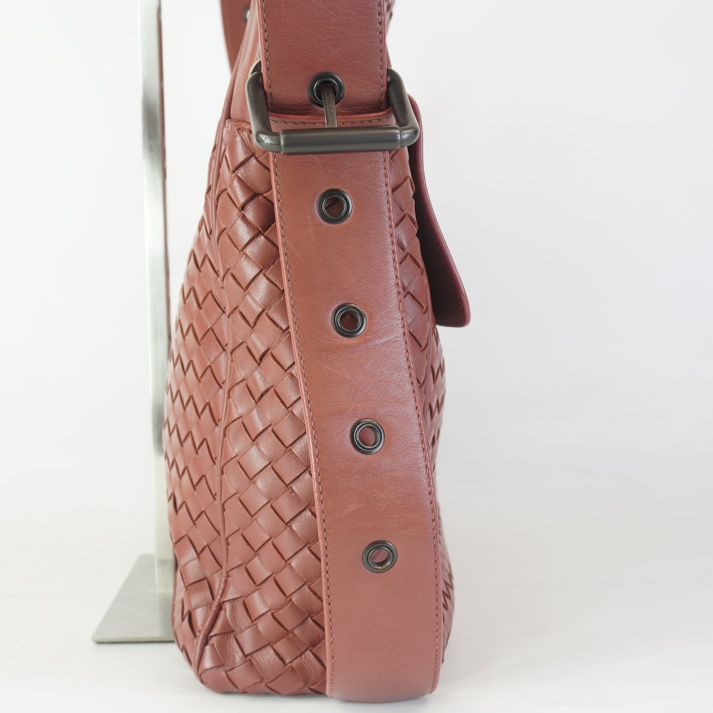 Bottega Veneta Nappa Intrecciato Messenger Bag Medium
