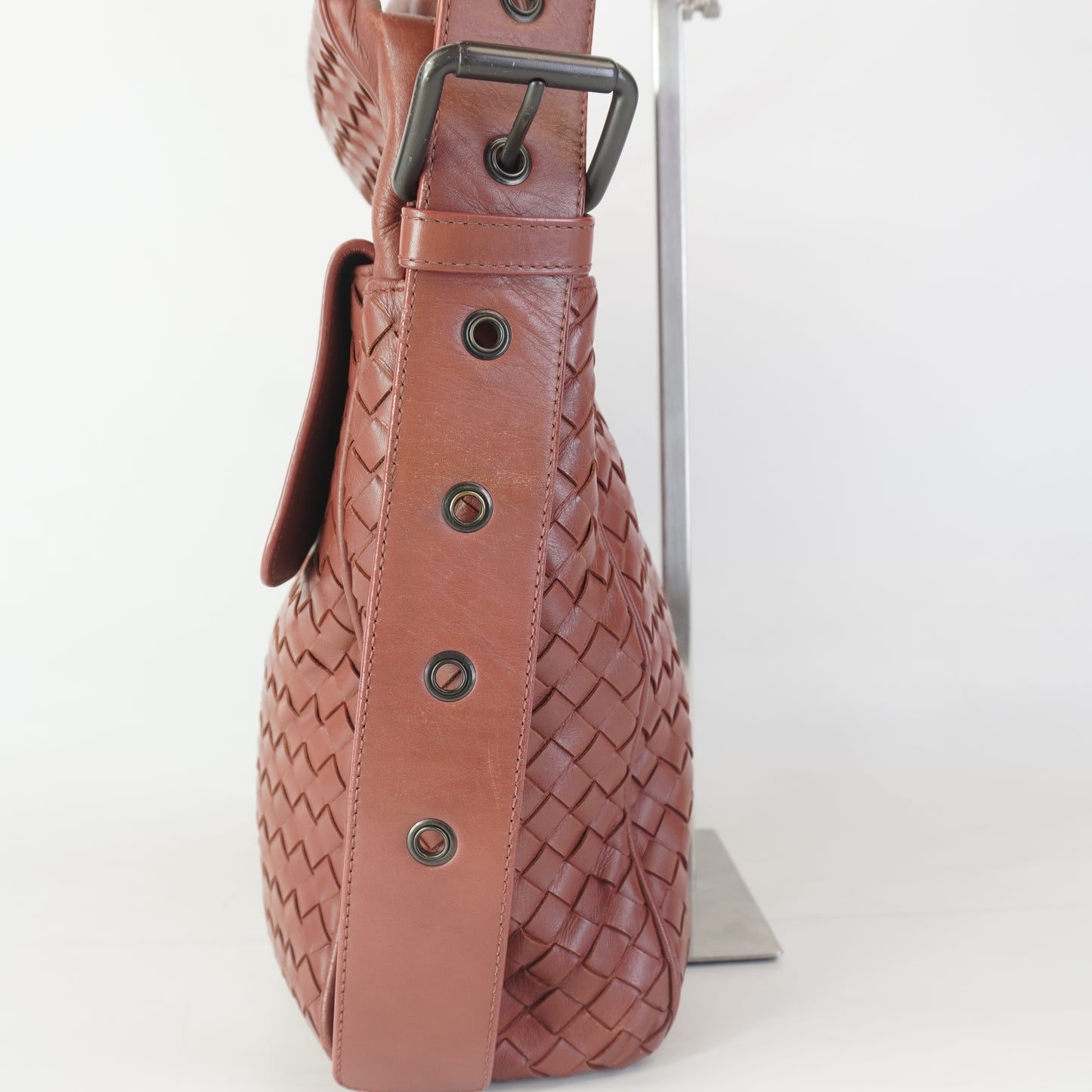Bottega Veneta Nappa Intrecciato Messenger Bag Medium