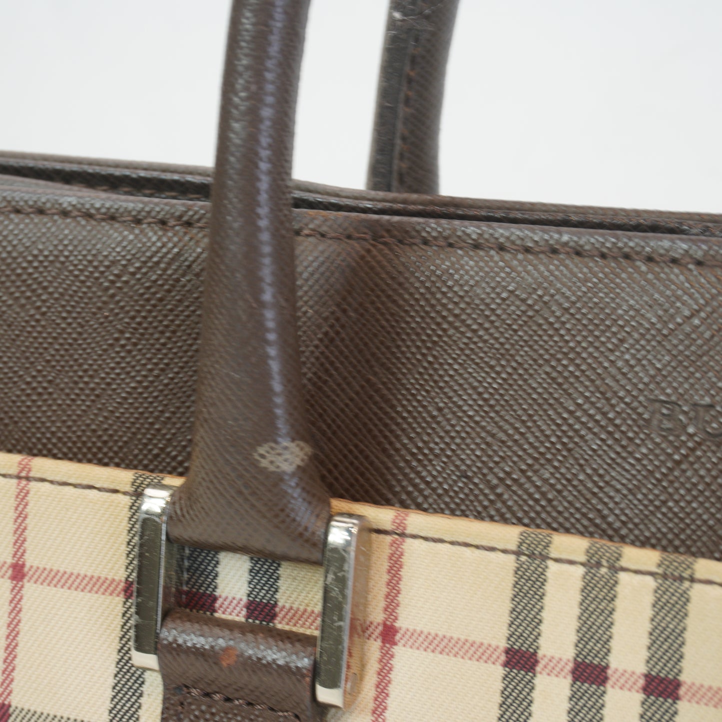 Burberry	Nova Check Horizontal Tote Bag SHW
