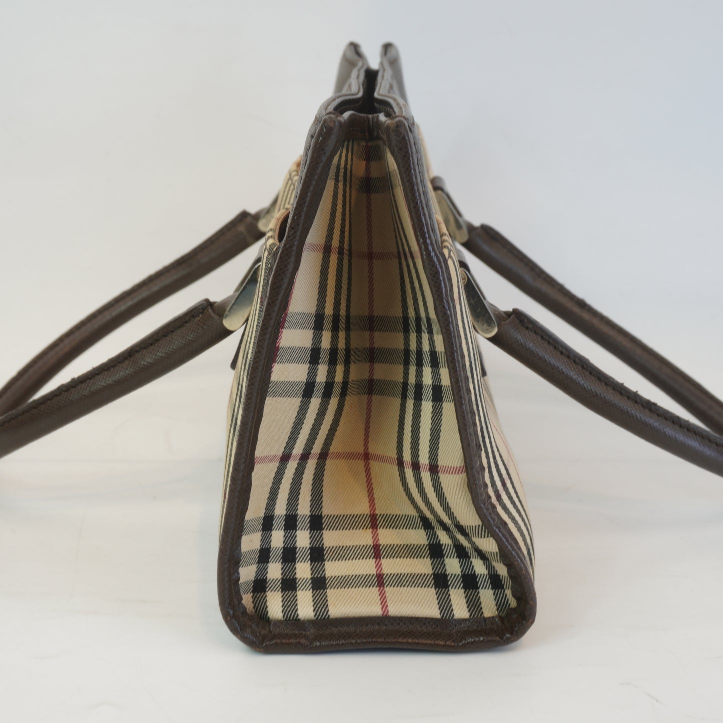 Burberry	Nova Check Horizontal Tote Bag SHW