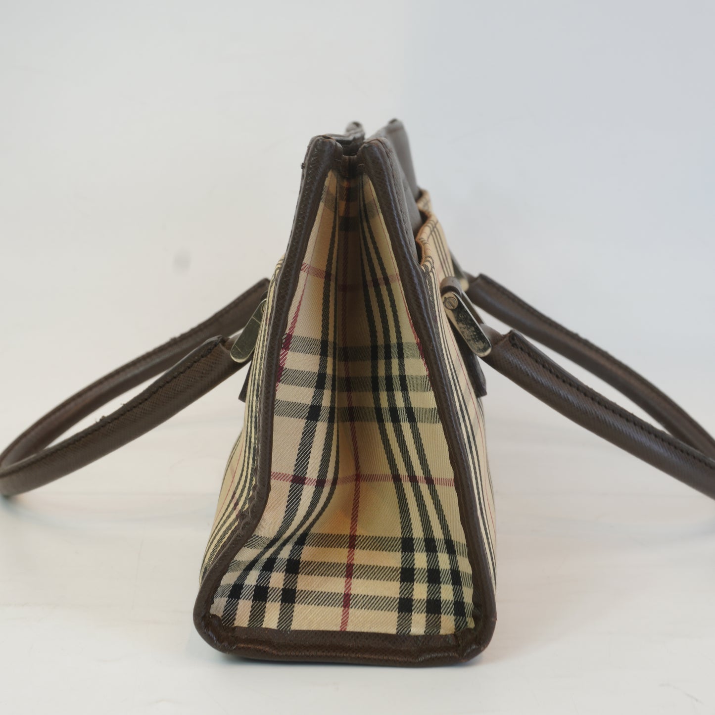 Burberry	Nova Check Horizontal Tote Bag SHW