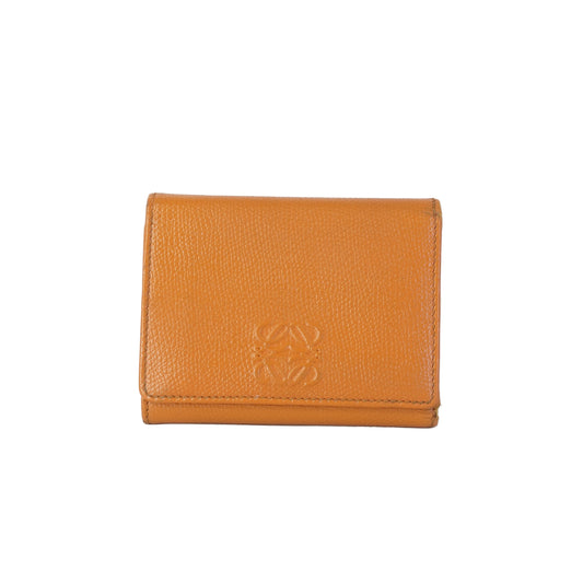 Loewe Anagram Trifold Wallet Orange