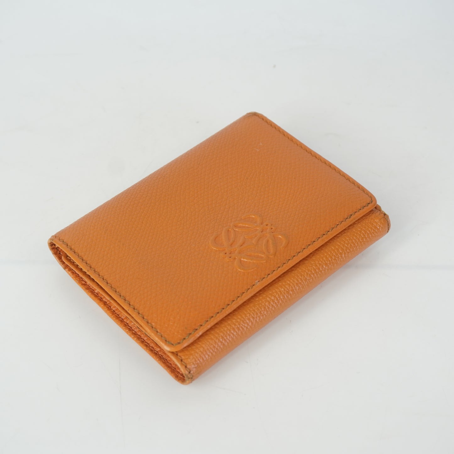 Loewe Anagram Trifold Wallet Orange