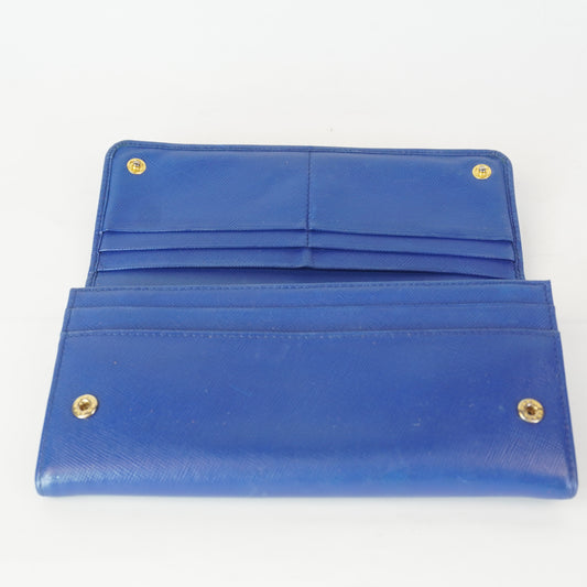 Prada Saffiano Leather Continental Flap Wallet