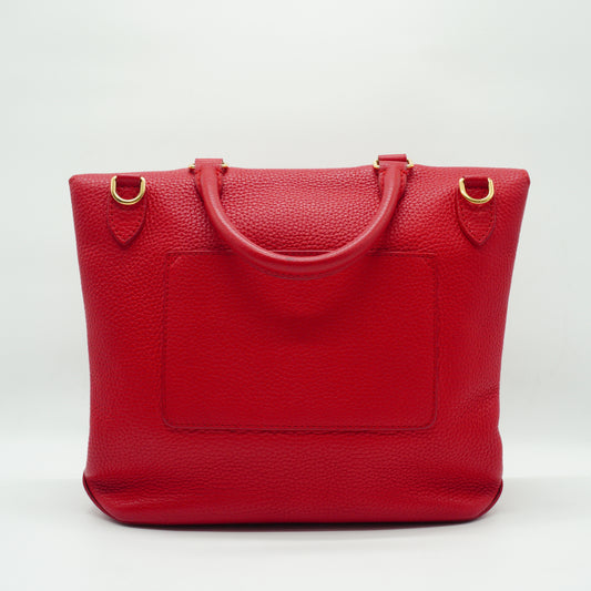 Louis Vuitton	Coquelicot Taurillon Leather Volta Bag Medium GHW