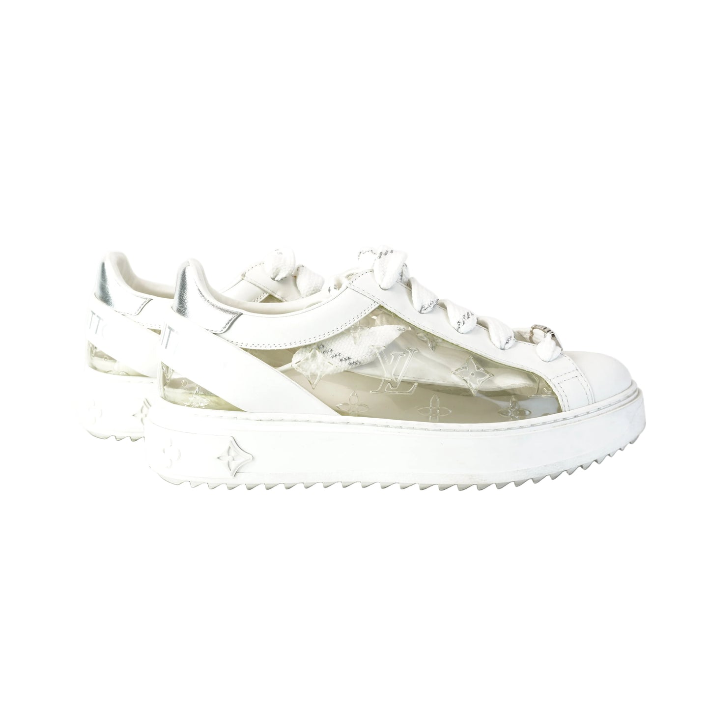 Louis Vuitton Time Out Sneakers Transparent size 38