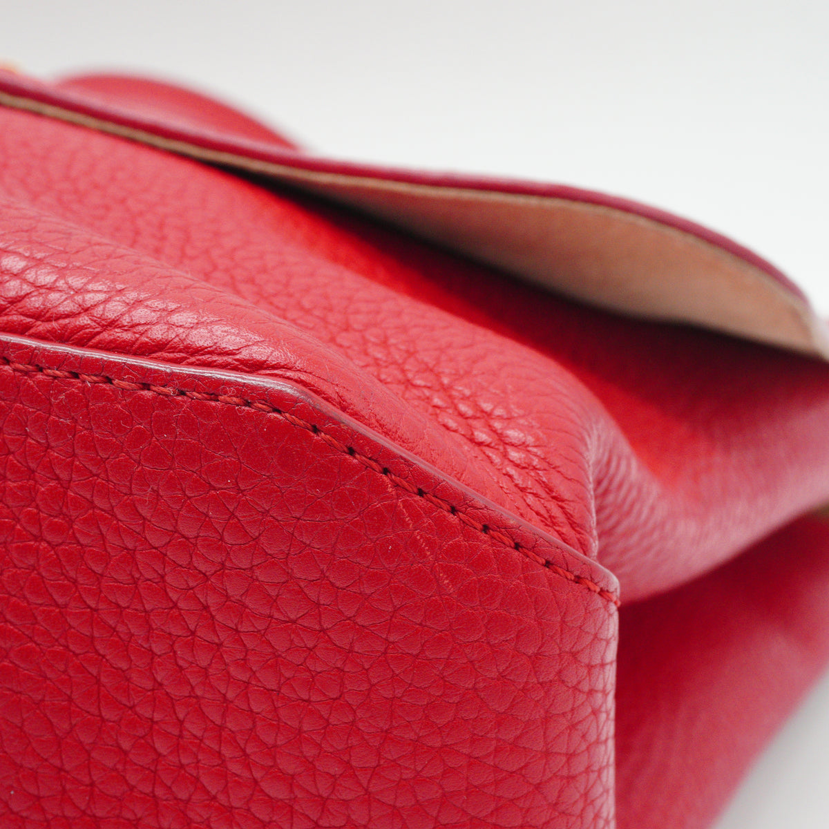 Louis Vuitton	Coquelicot Taurillon Leather Volta Bag Medium GHW