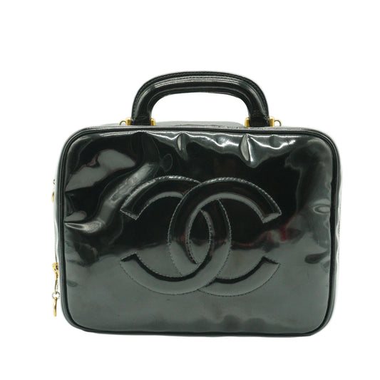 Chanel	CC Vanity Case Patent Leather Black Small GHW
