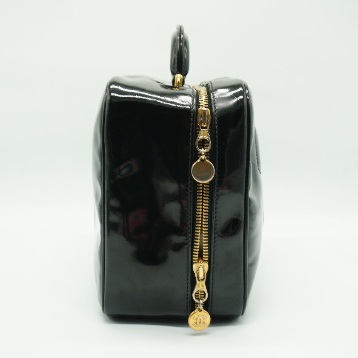 Chanel	CC Vanity Case Patent Leather Black Small GHW