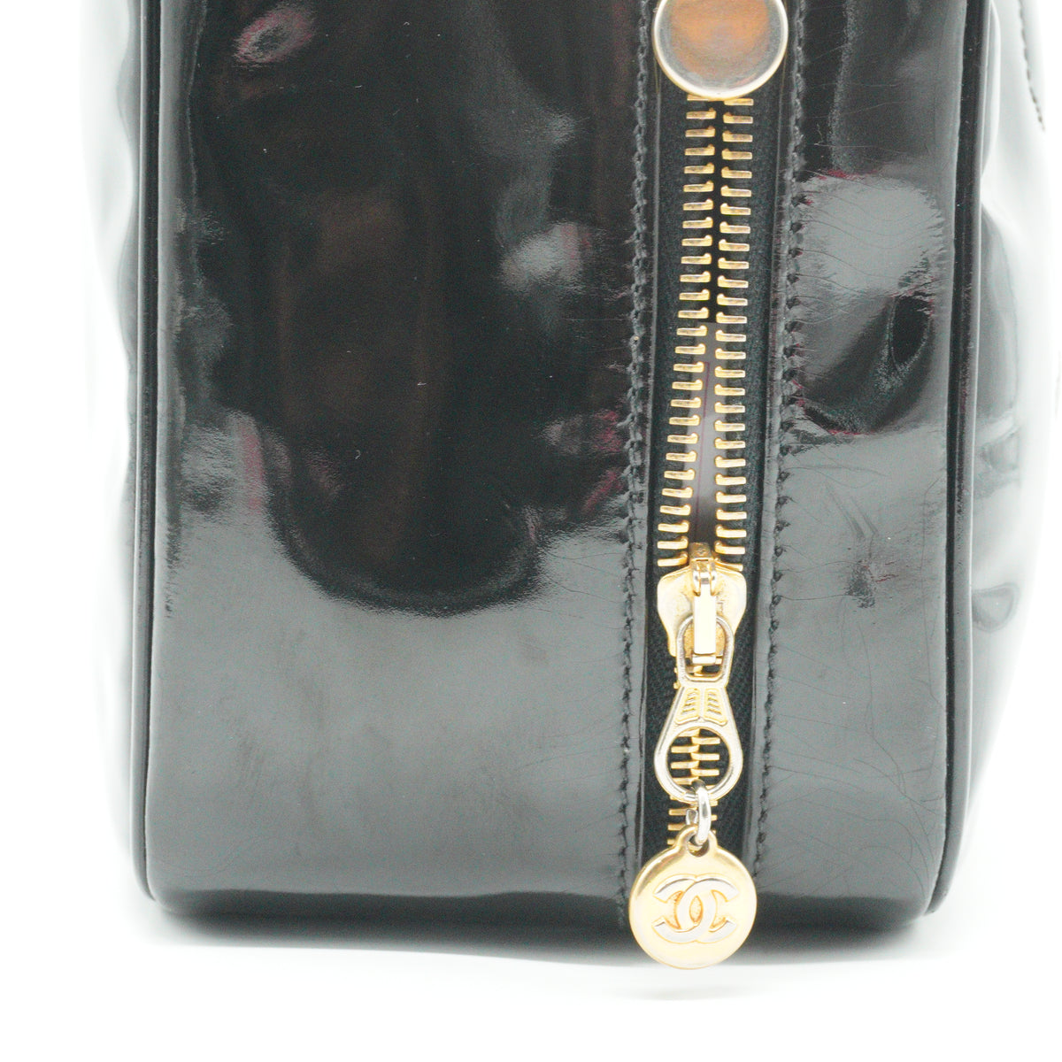 Chanel	CC Vanity Case Patent Leather Black Small GHW