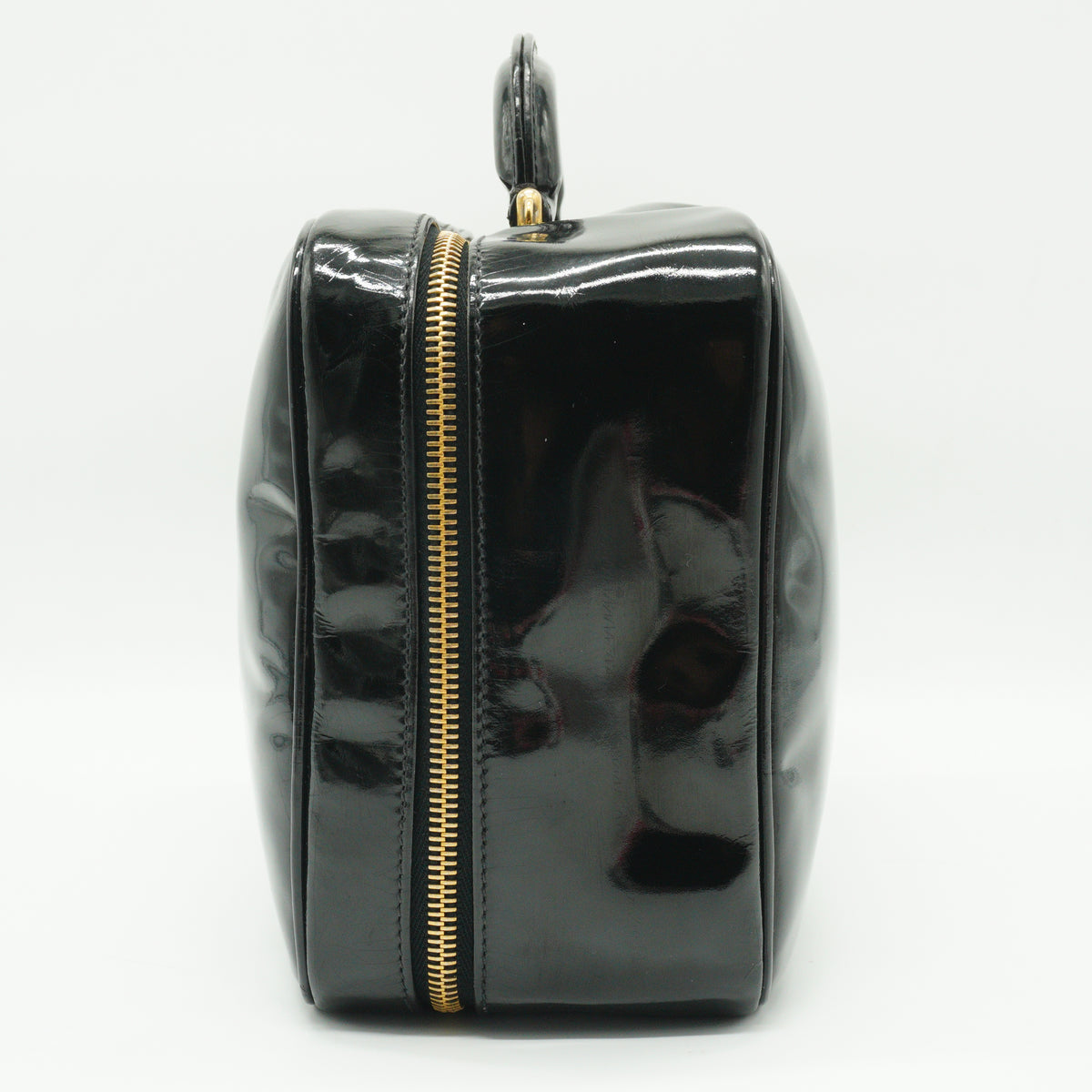 Chanel	CC Vanity Case Patent Leather Black Small GHW