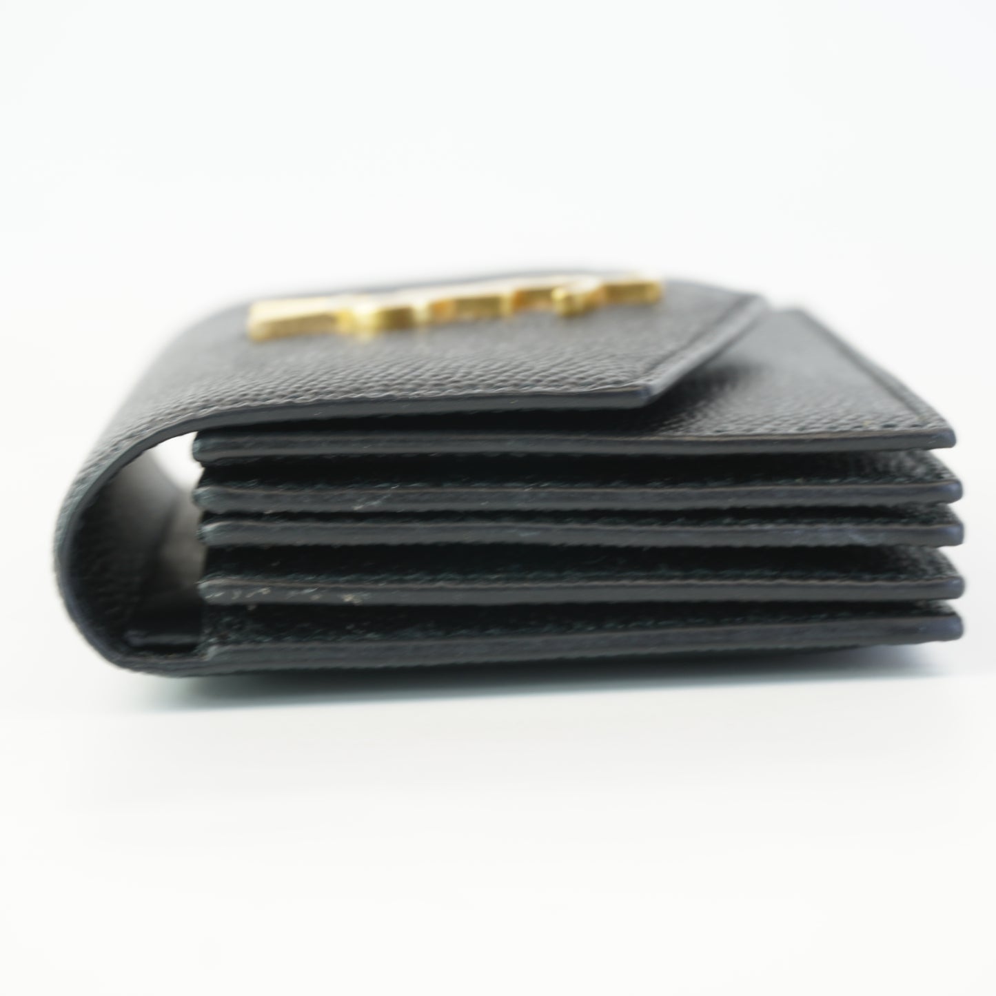 YSL	Uptown Flap Card Case Black