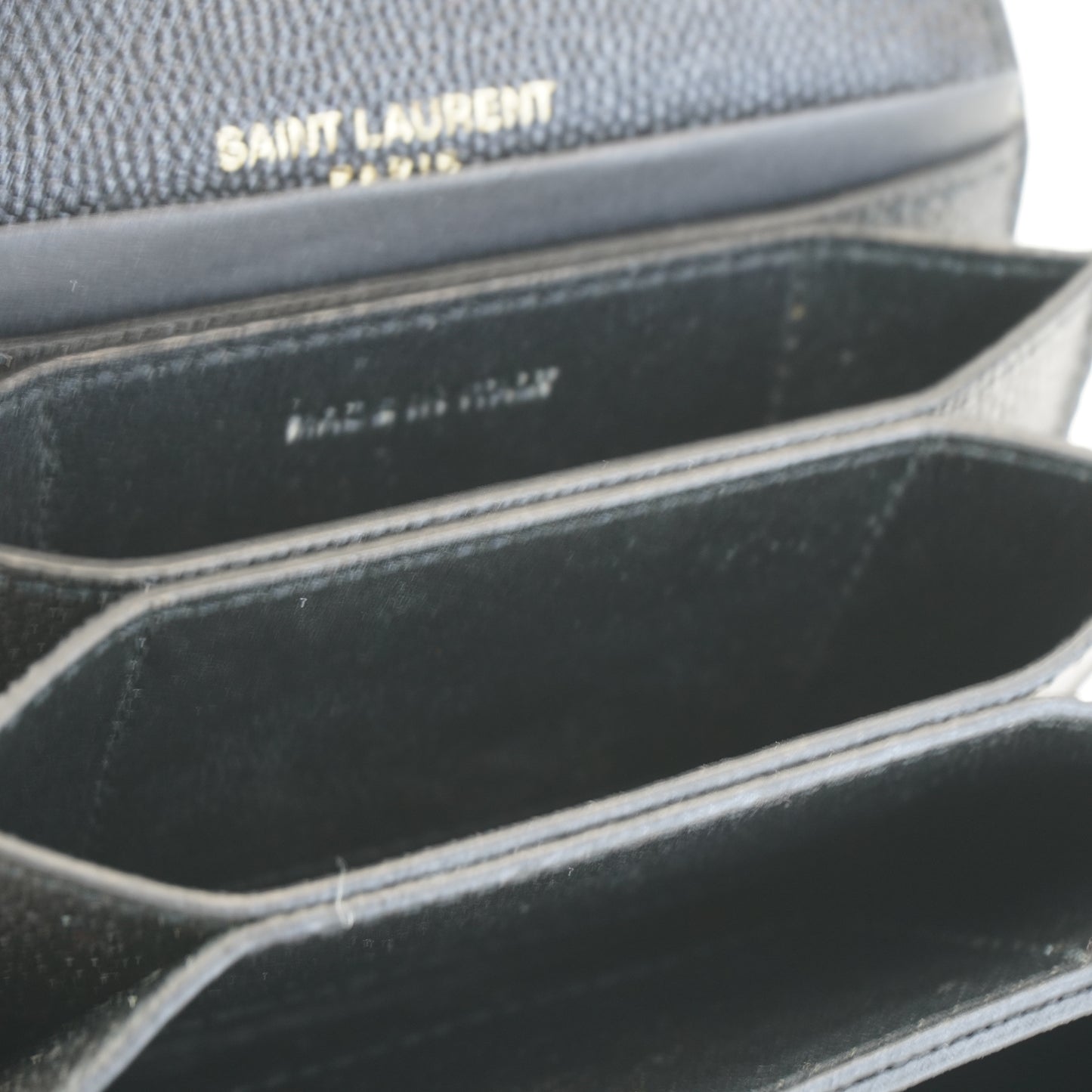 YSL	Uptown Flap Card Case Black