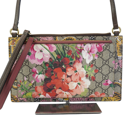 Gucci GG Supreme Bengal Blooms Dual pouch