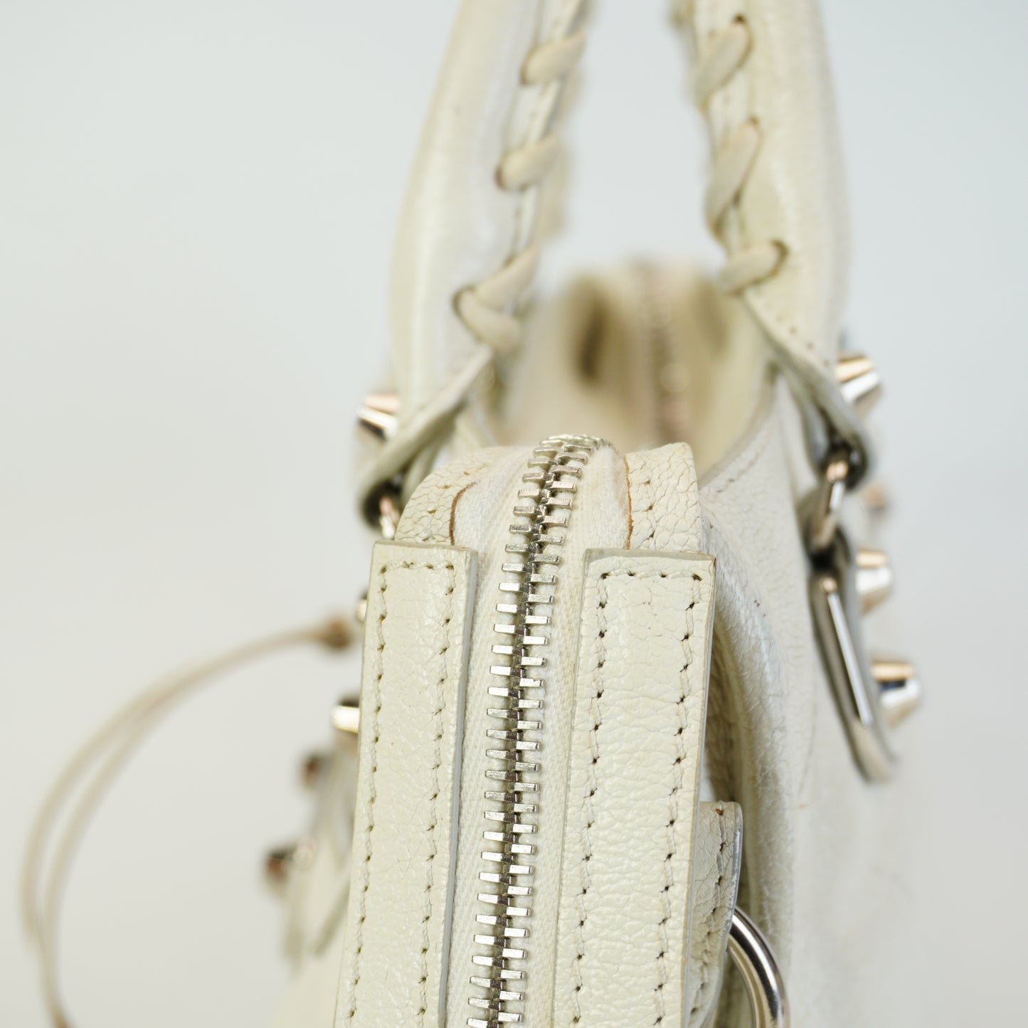 Balenciaga Classic Mini City Bag White SHW