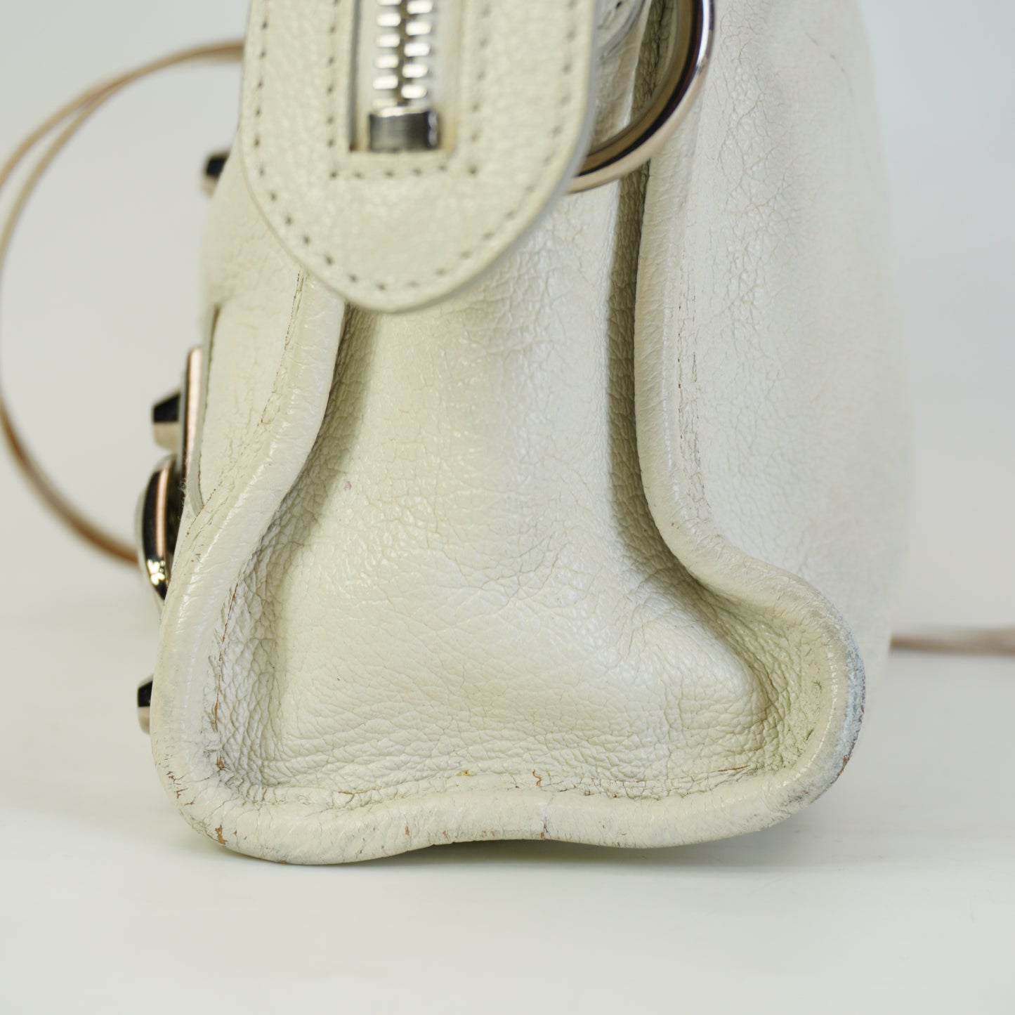 Balenciaga Classic Mini City Bag White SHW