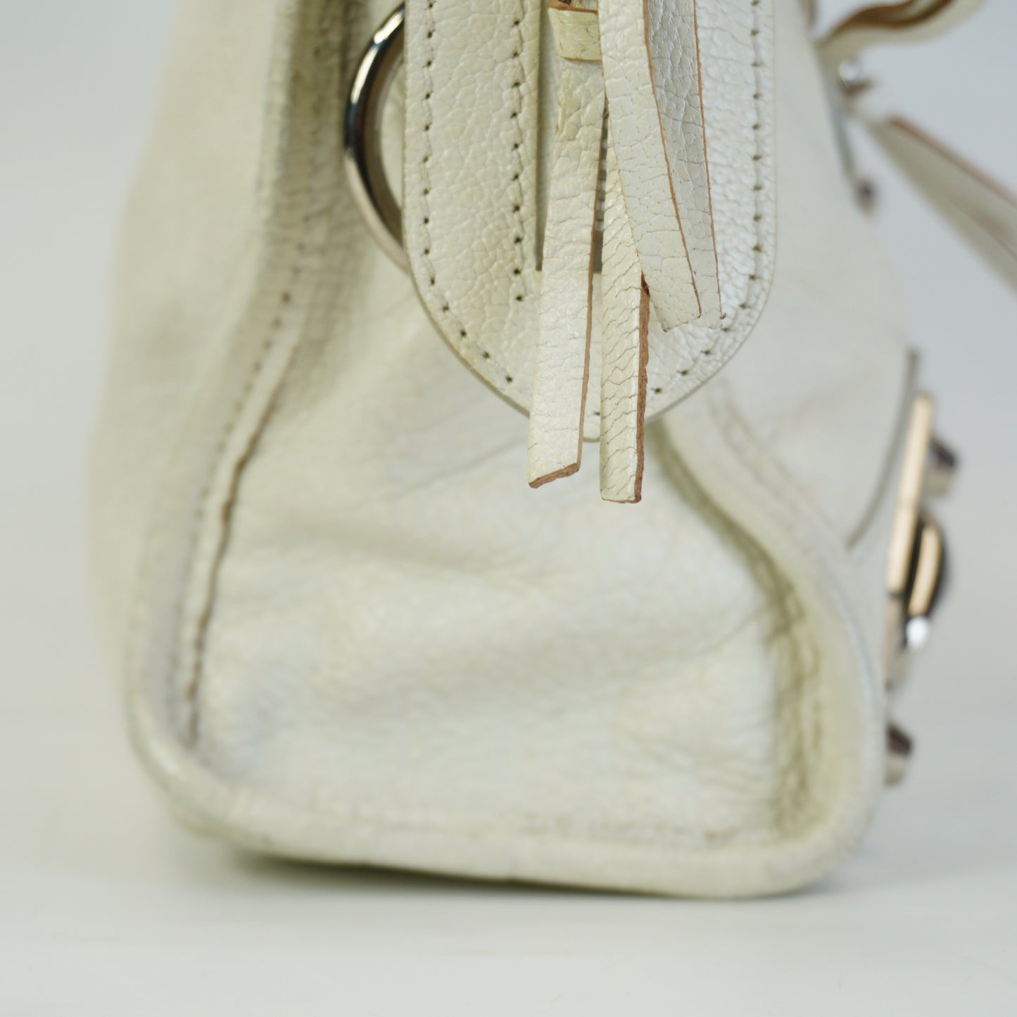 Balenciaga Classic Mini City Bag White SHW