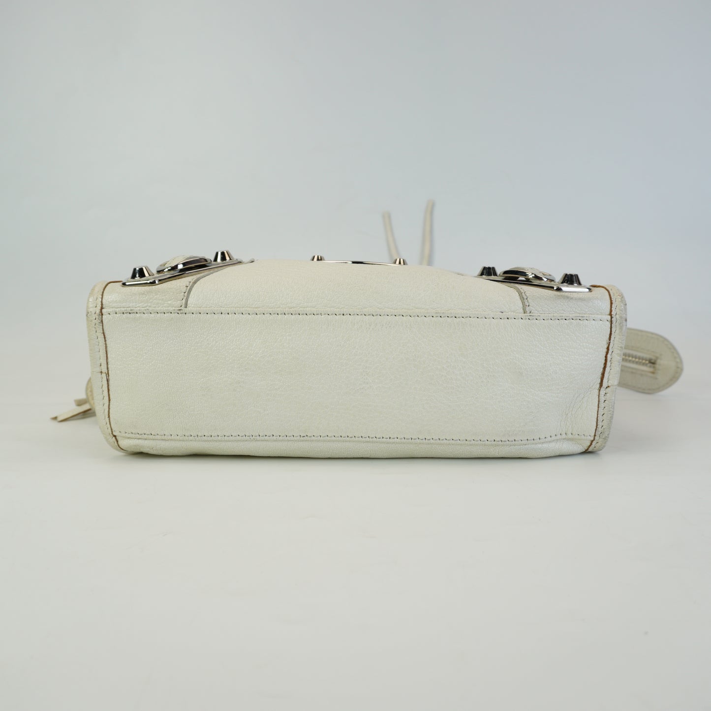 Balenciaga Classic Mini City Bag White SHW