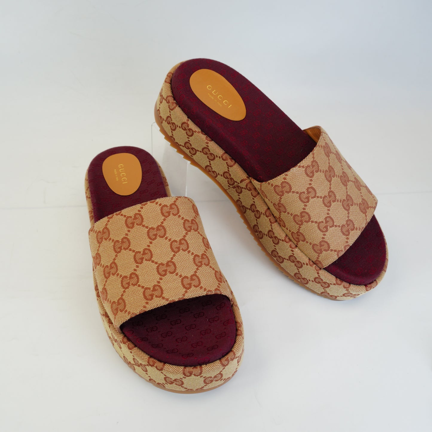 Gucci Ruggine Beige Slide Sandals
