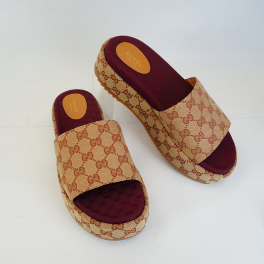 Gucci Ruggine Beige Slide Sandals