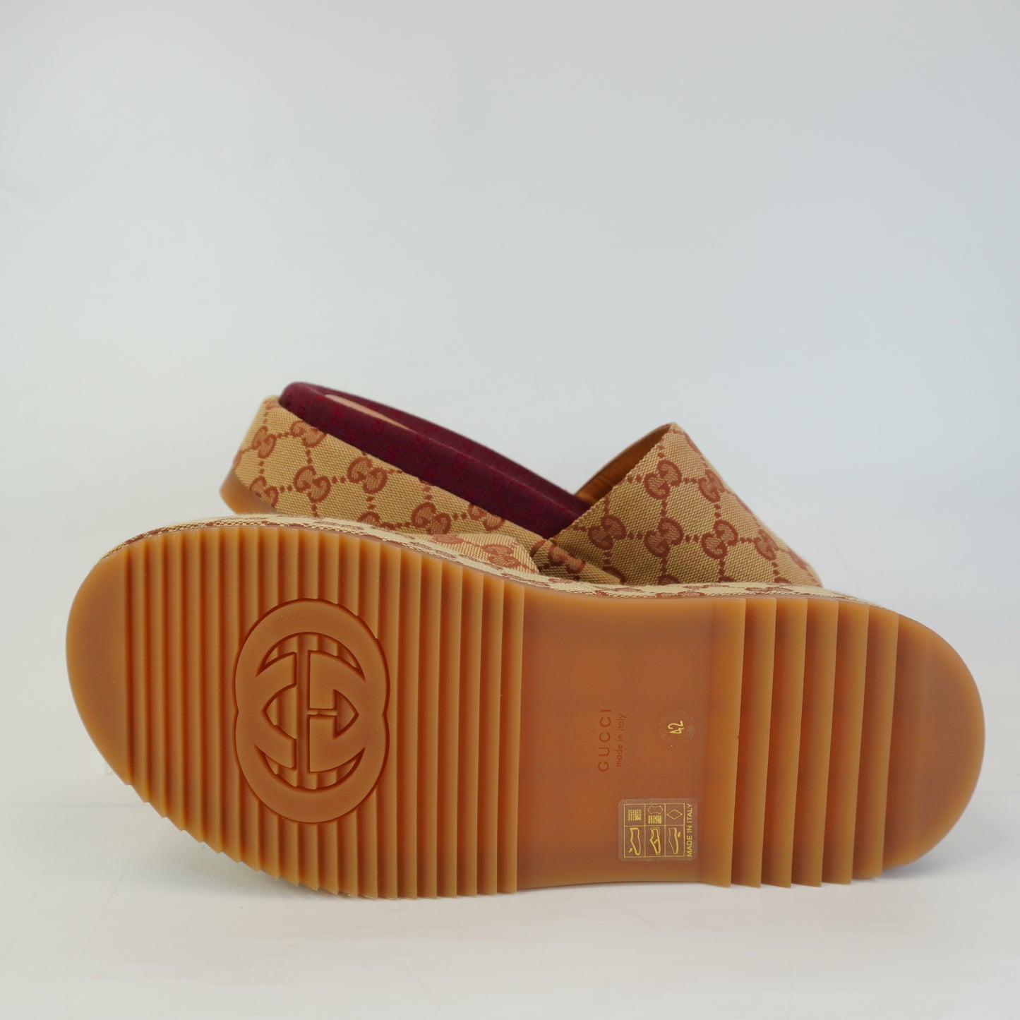 Gucci Ruggine Beige Slide Sandals