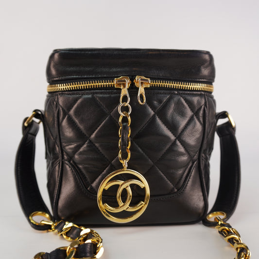 Chanel Quilted Vanity Crossbody Black