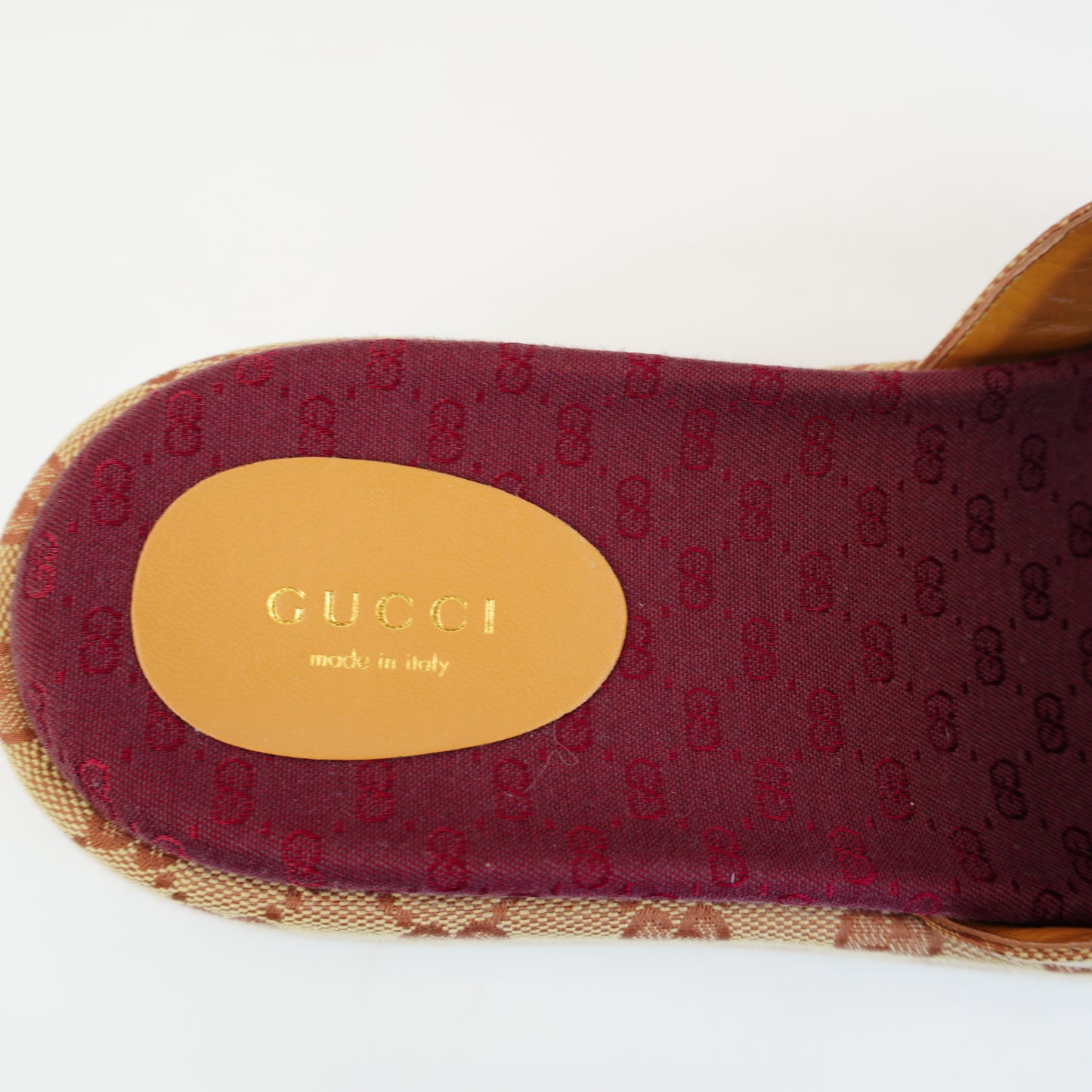 Gucci Ruggine Beige Slide Sandals