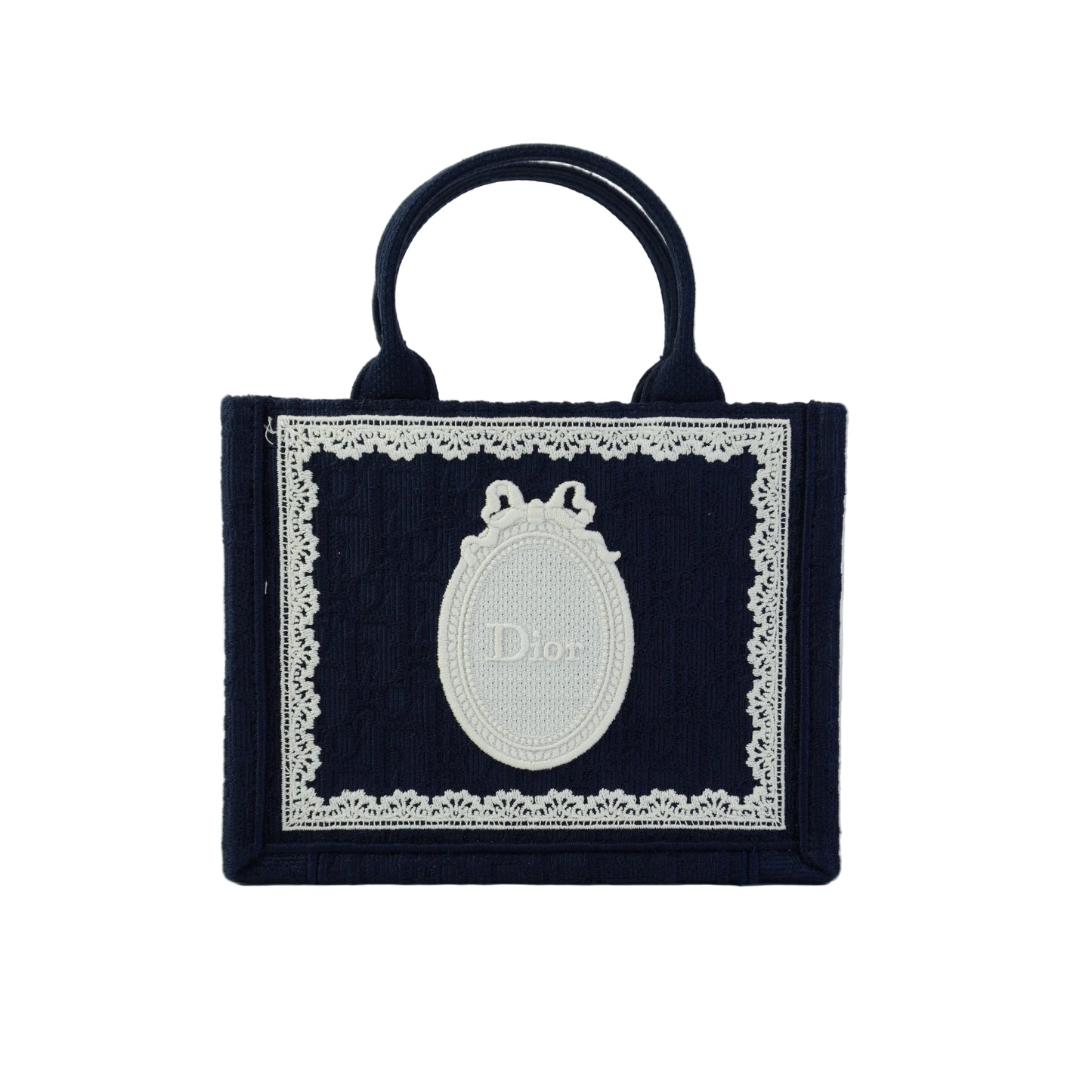 Dior	Book Tote Navy Blue Mini SHW